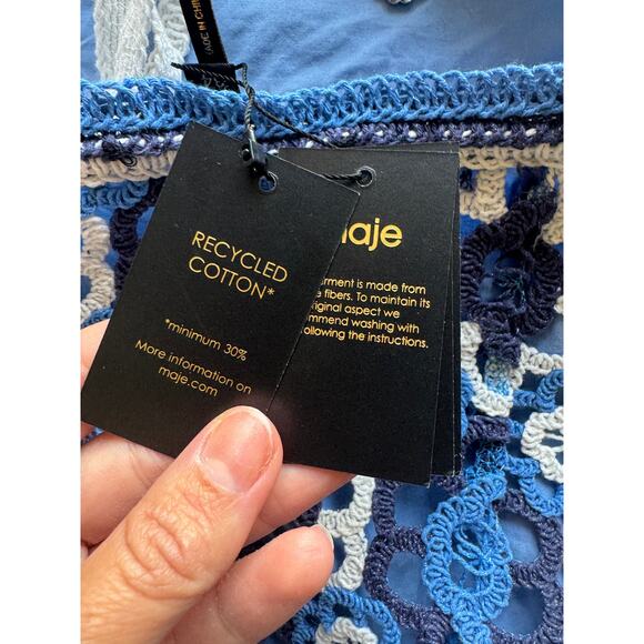 Maje Three-tone Crochet Dress - Picture 14 of 16